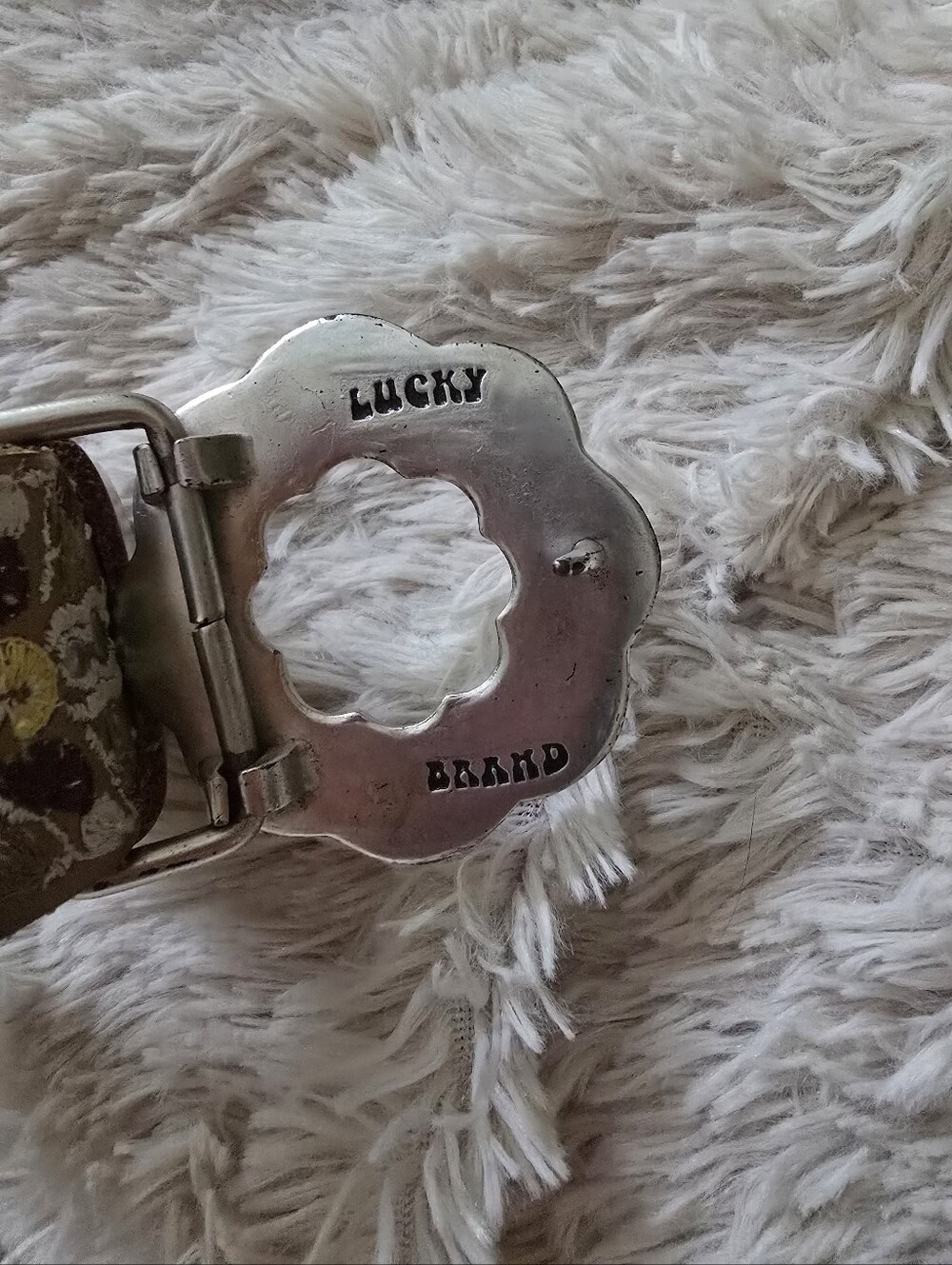 Lucky Brand Vintage Embroidered Leather belt - Picture 3 of 5